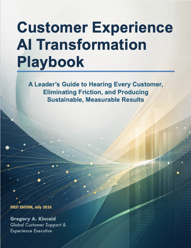 Customer Experience AI Transformation Playbook cover by Gregory Kincaid